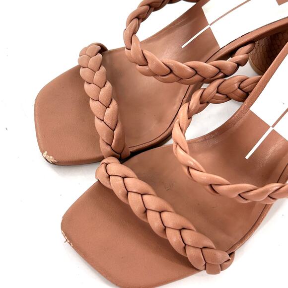 Dolce Vita Nairi Braided Sandals 8 NWOT Tan Heel Travel Beach Resort Cruise - Picture 6 of 8